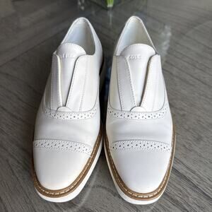 Cole Haan ØriginalGrand Platform Laceless Oxford Ivory Leather Women’s Size 6